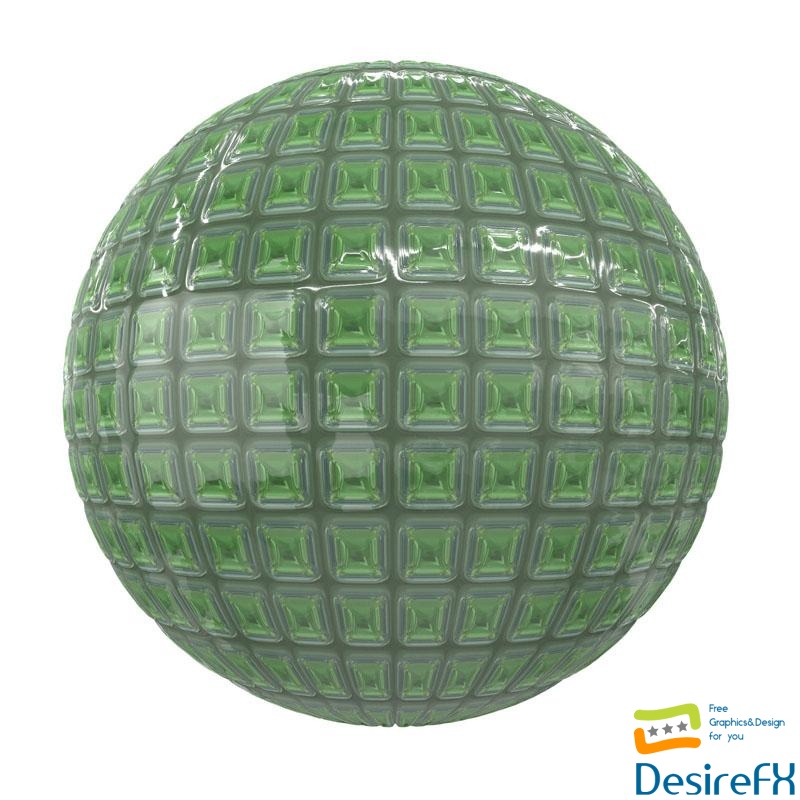 2093 Azulejo Verde Brilhoso 4K - 3D PBR Textures