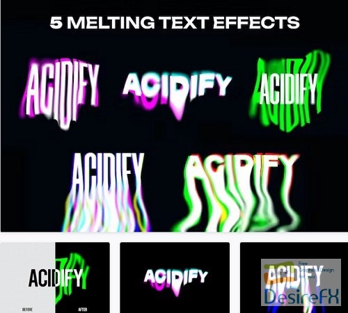 5 Acid Melting Text Effects - KXGEW39
