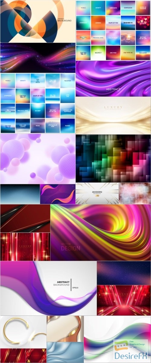Abstract backgrounds, seamless textures in vector set vol 3