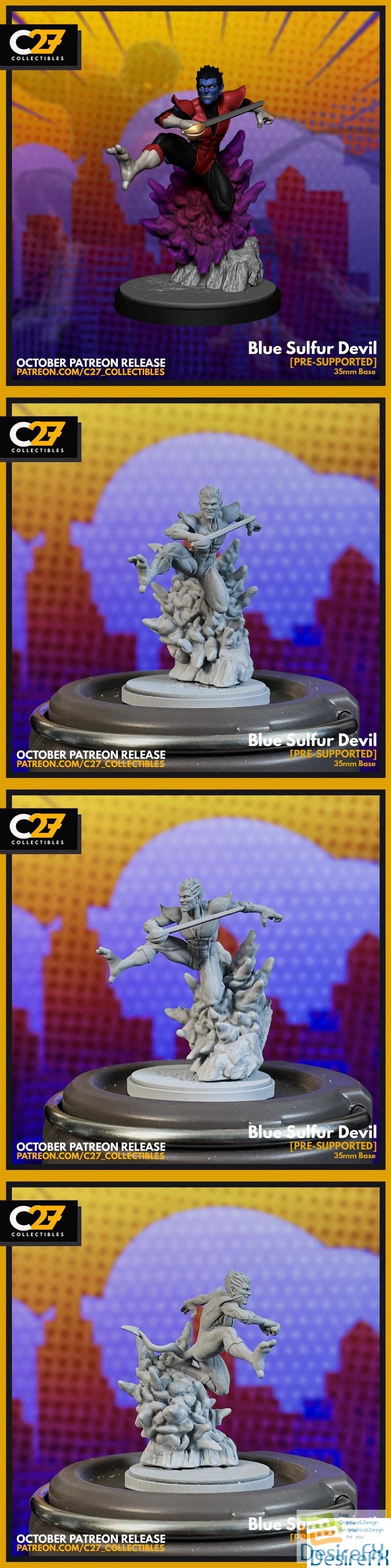 Blue Sulfur Devil - 3D Print