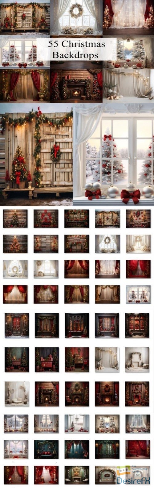 Christmas Backdrops Digital Papers