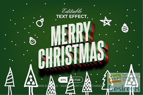 Christmas Text Effect Style - 91686431