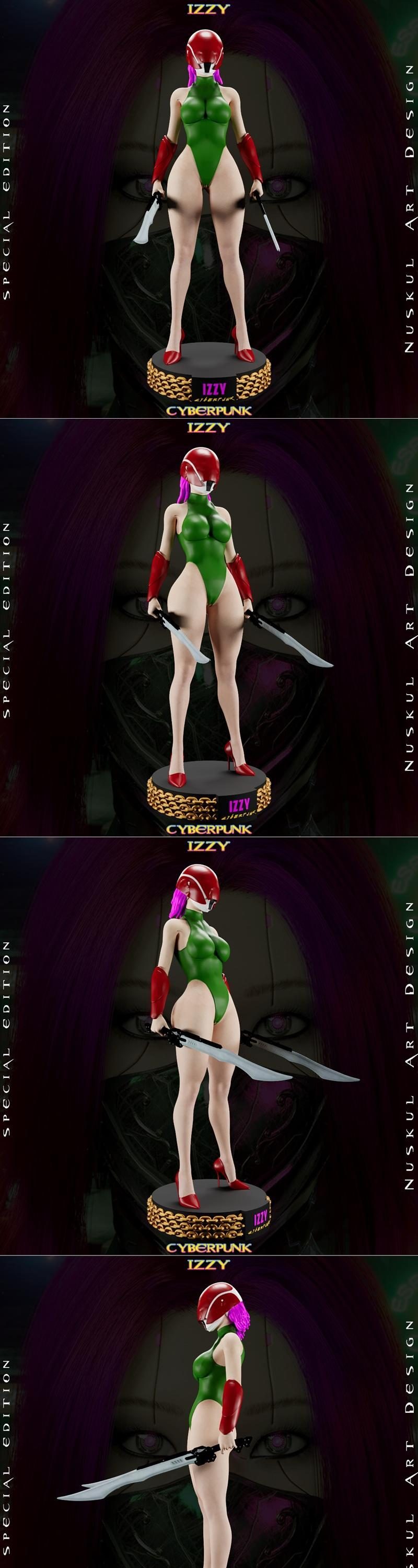 Cyberpunk Izzy - Assasin Chracter - Samurai Version 3D Print