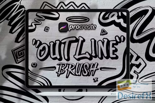 Dans Outline Lettering Brush Procreate - RJ2U6DX