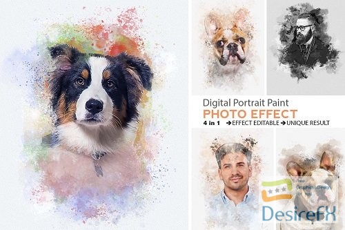 Digital Portrait Paint Photo Effect - 13443288