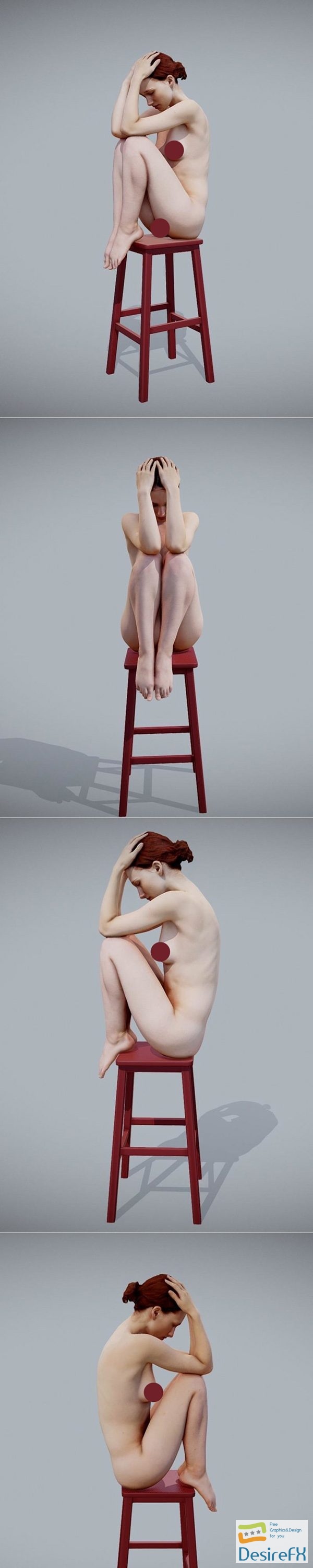 Female Sitting – 3D Print