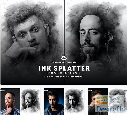 Ink Splatter Photo Effect - 9X8MYAQ