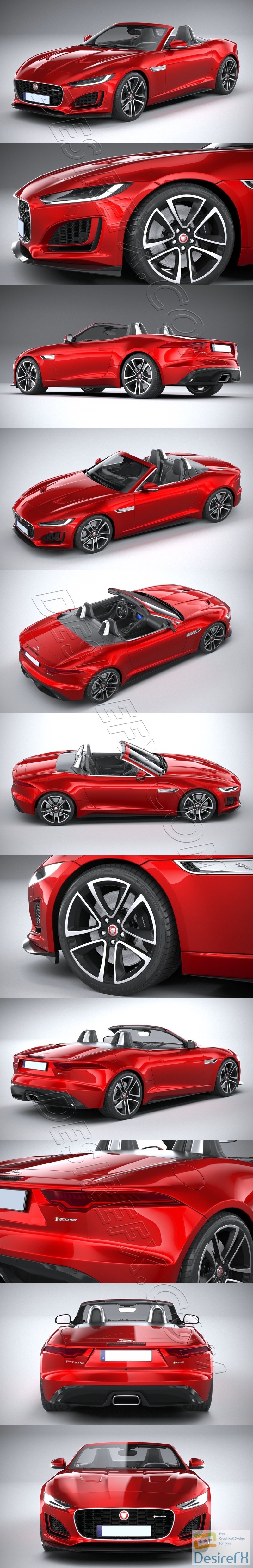 Jaguar F-Type R Dynamic Convertible 2021 3D Model