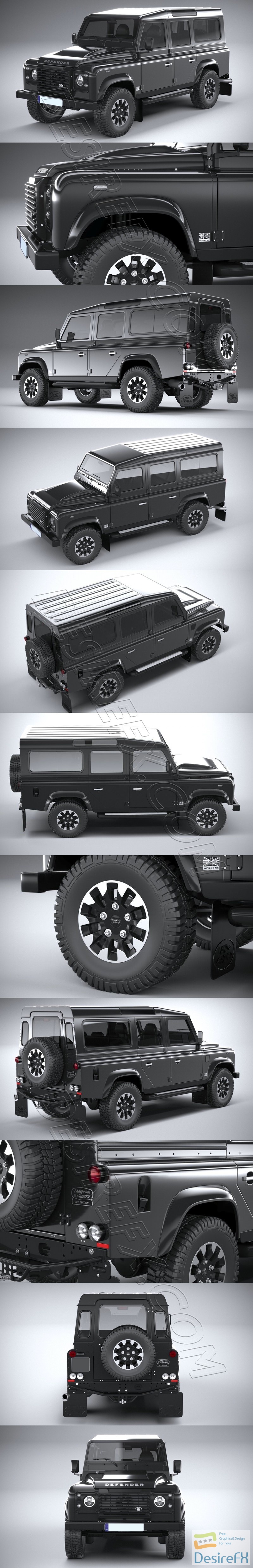 Land Rover Defender Works V8 4-door 2018 3D Model