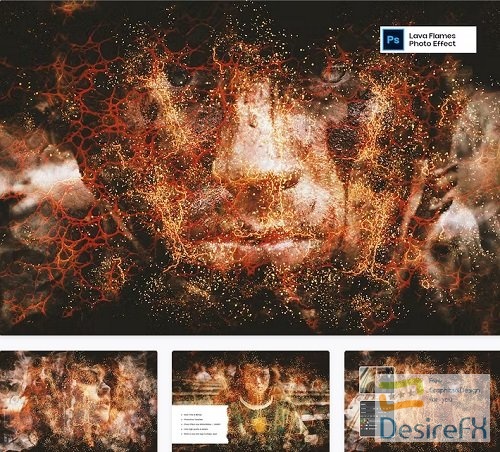Lava Flames Photo Effect - DTEQF67