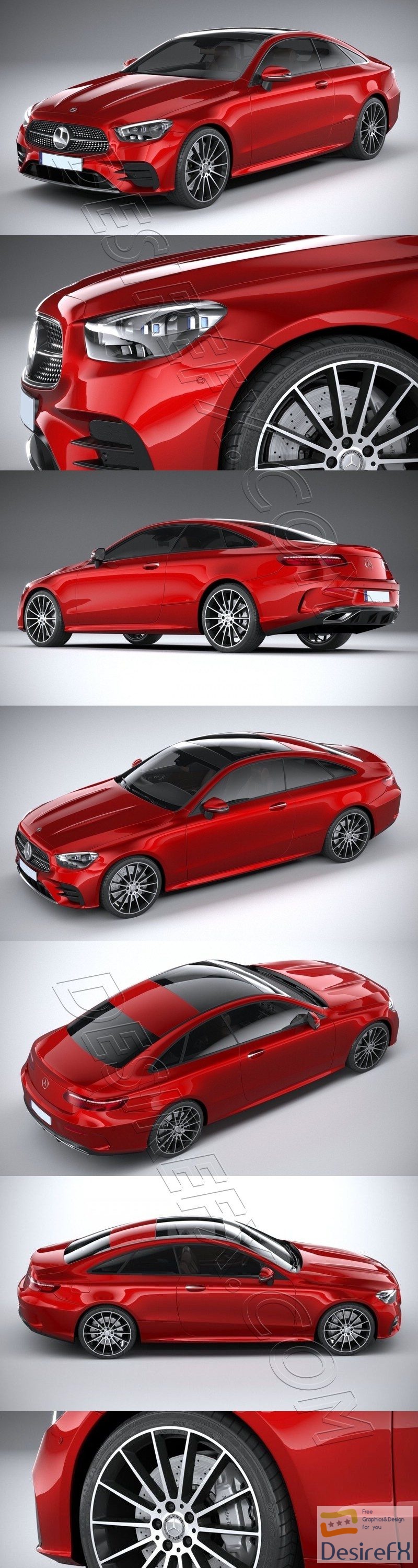 Mercedes E-Class Coupe AMG-Line 2021 3D Model