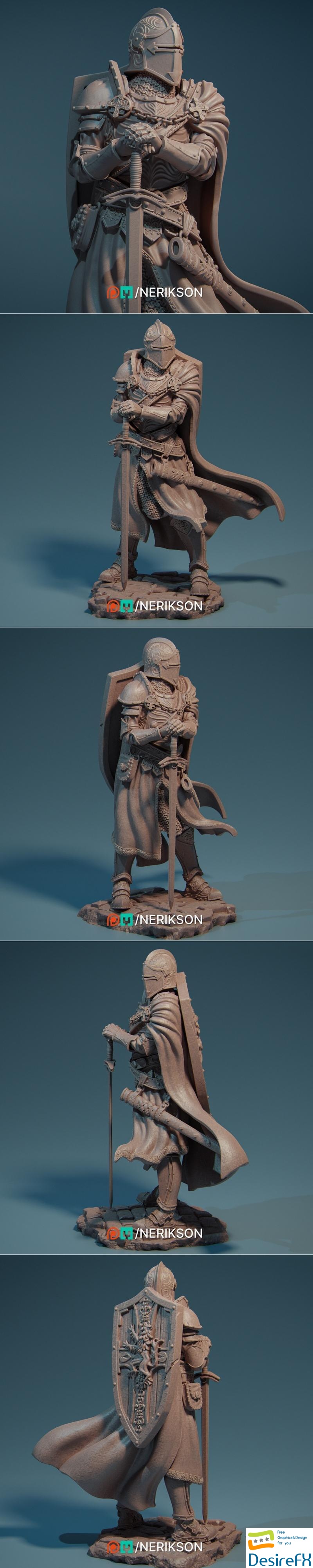 Download Nerikson - Ivanhoe the Lone Knight 3D Print - DesireFX.COM