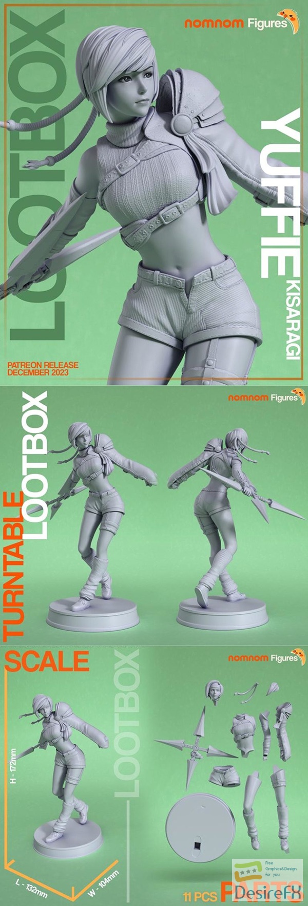 Nomnom Figures – Yuffie – Final Fantasy – 3D Print