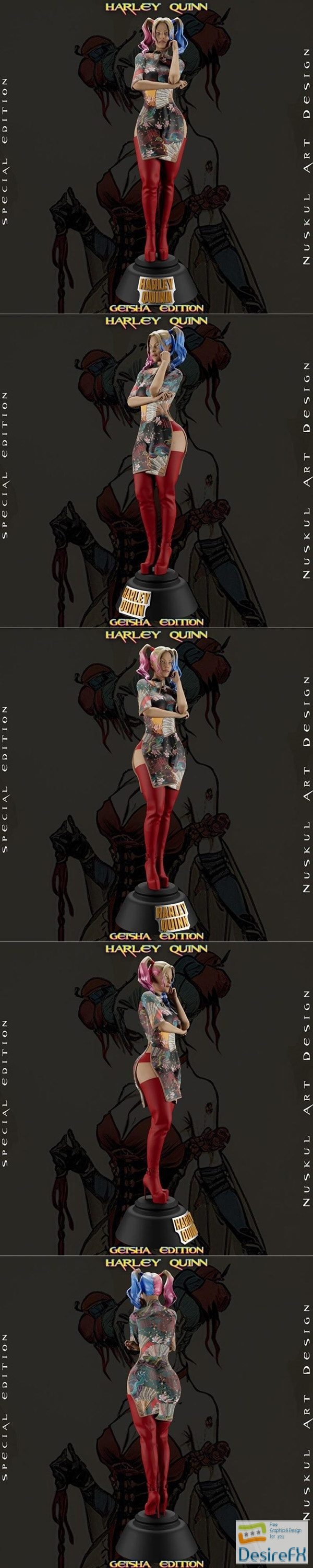 Nuskul Art – Geisha Version Harley Quinn – 3D Print