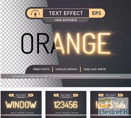 Orange - Editable Text Effect - 91650224
