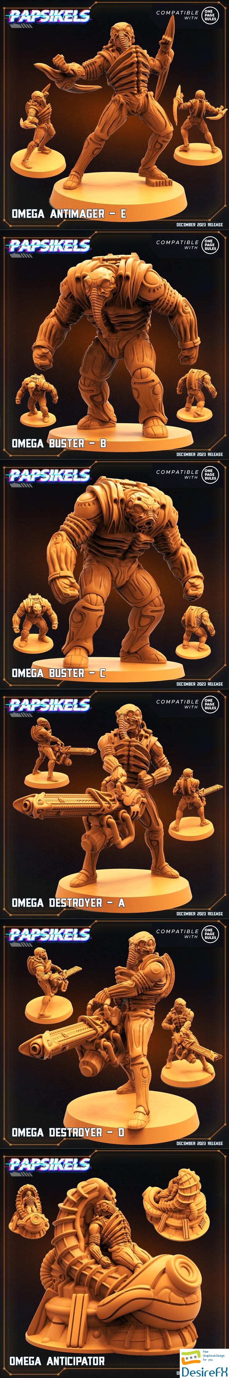 Papsikels Miniatures - Omega Army December 2023 3D Print