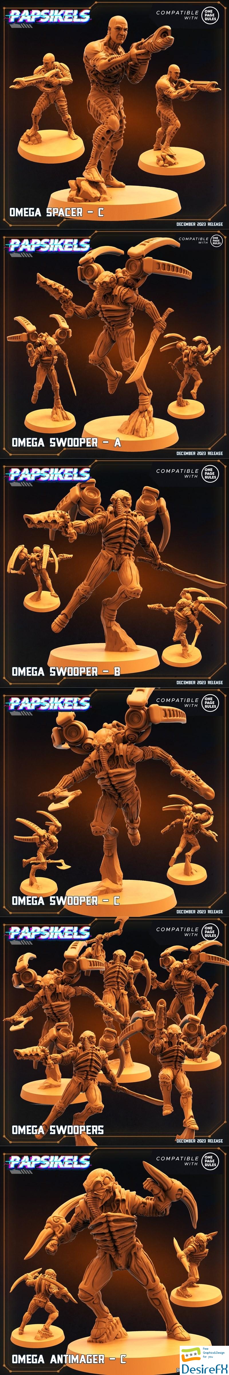 Papsikels Miniatures - Omega Army December 2023 3D Print