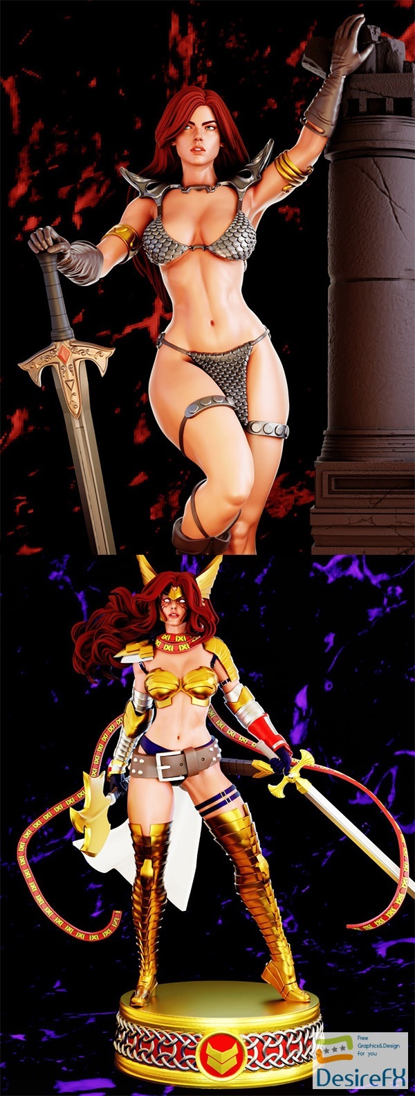 Red Sonja and Angela Marvel – 3D Print