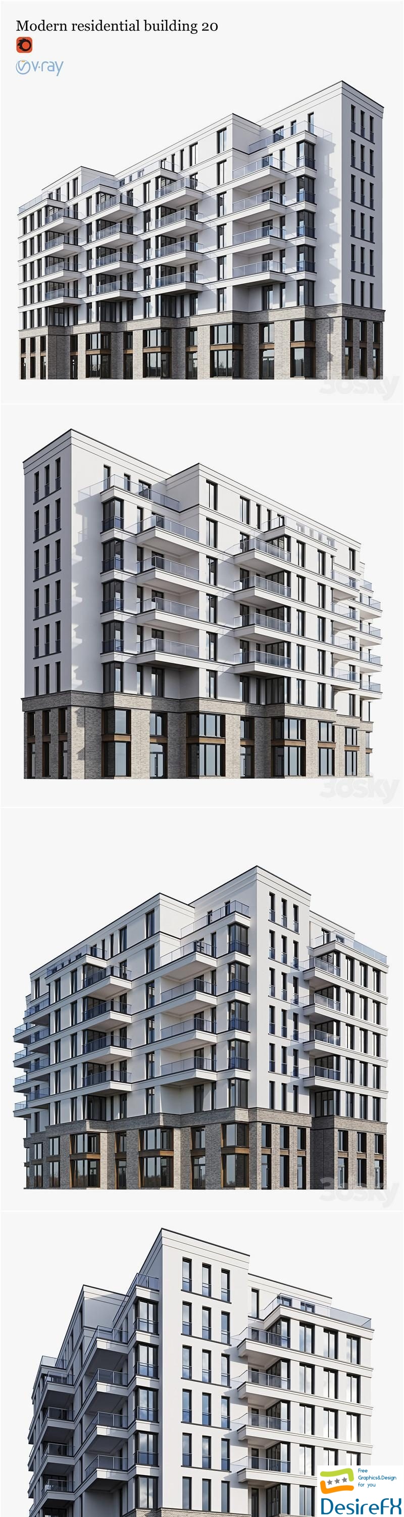 Residential building 20 3D Model