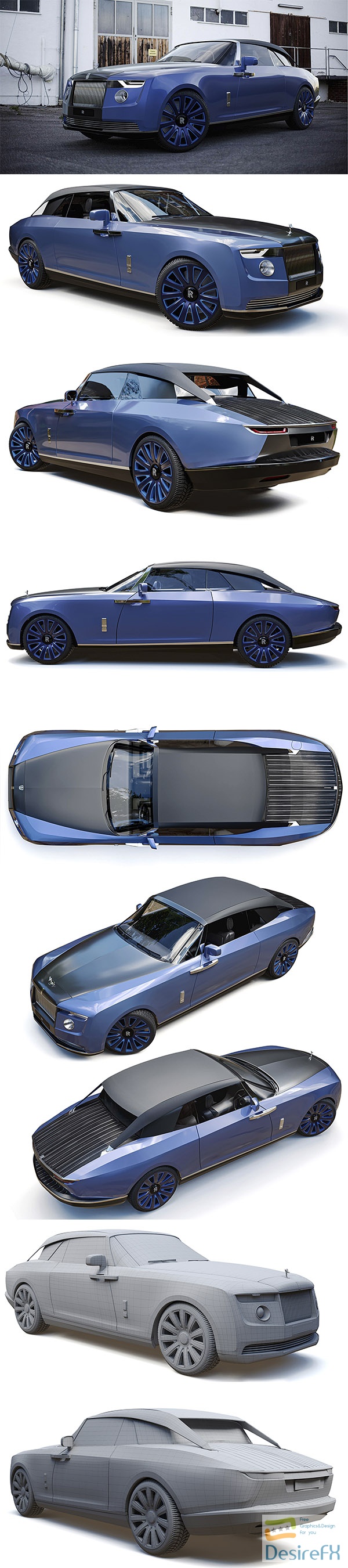 Rolls Royce Boat Tail 3D Model
