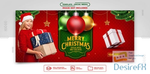Social Media banner Post Design Template for Christmas Sale