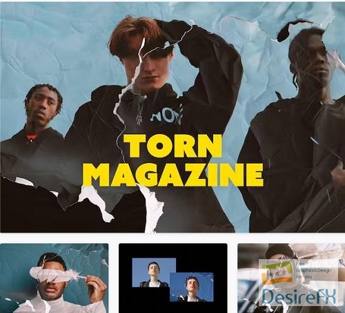Torn Magazine Photo Effect - 91685653