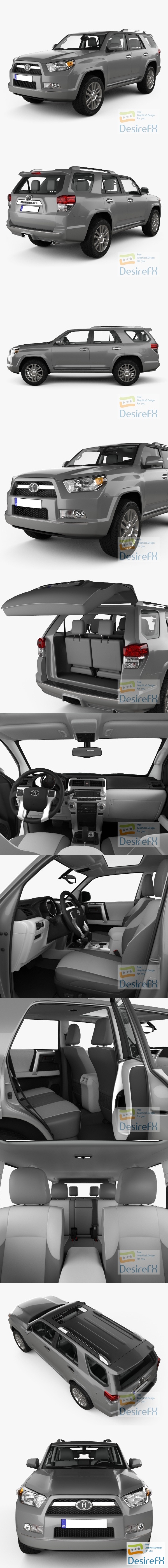 Toyota 4Runner with HQ interior 2011 3D Model