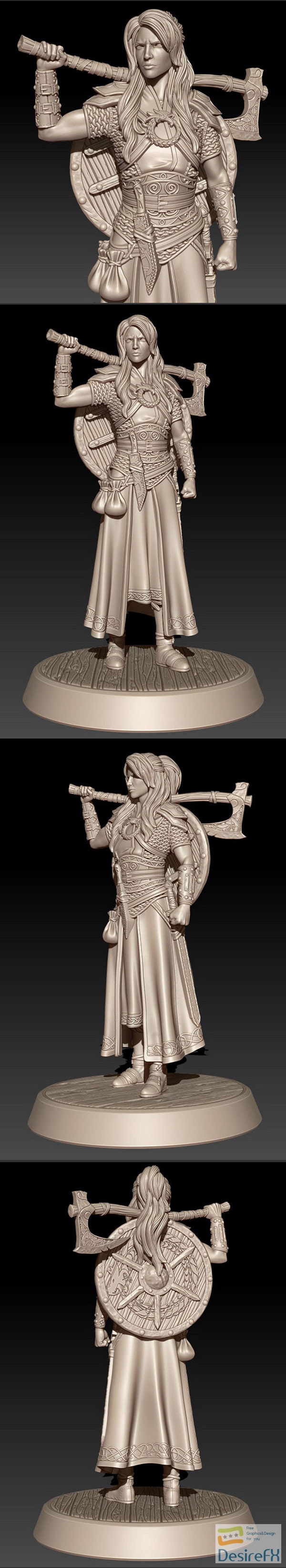 Viking Women Berserker – 3D Print