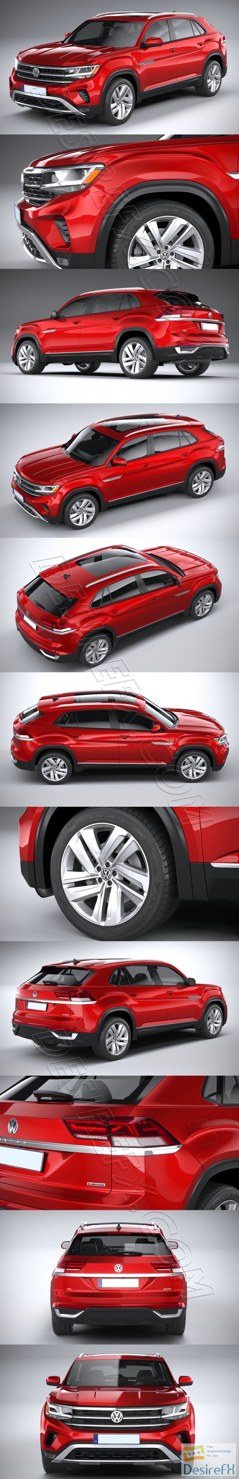 Volkswagen Atlas Cross Sport Regular 2021 3D Model