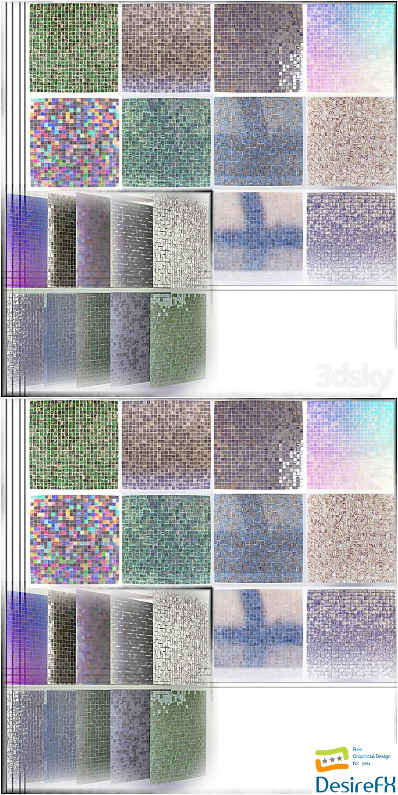 10 mosaic 25×25 matrix 3D Model