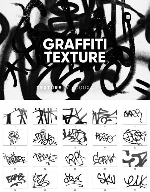 20 Graffiti Texture HQ - 8453060