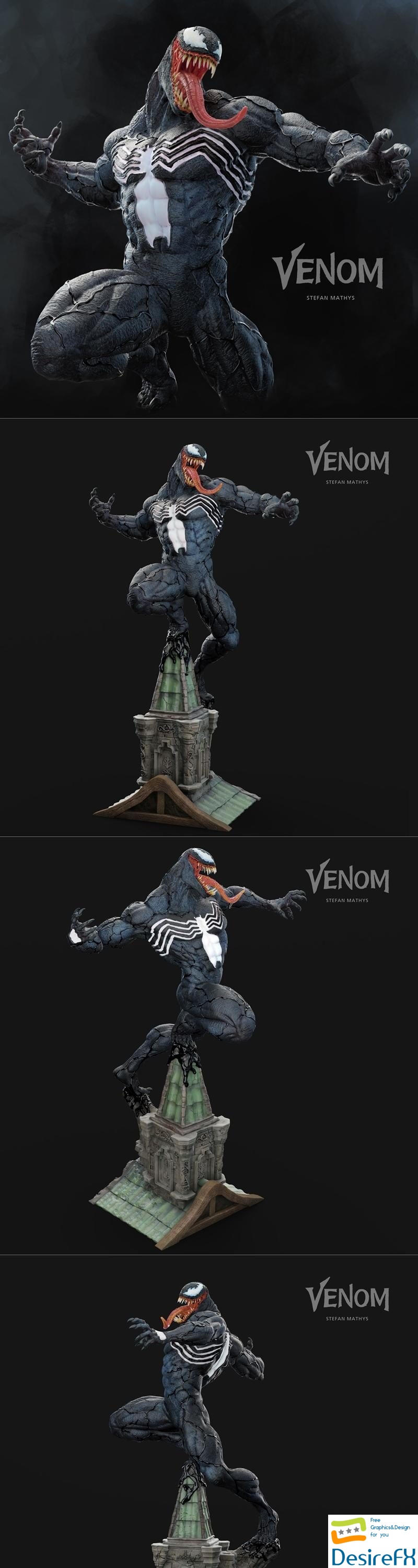 3dsqulpts - Venom Tower 3D Print