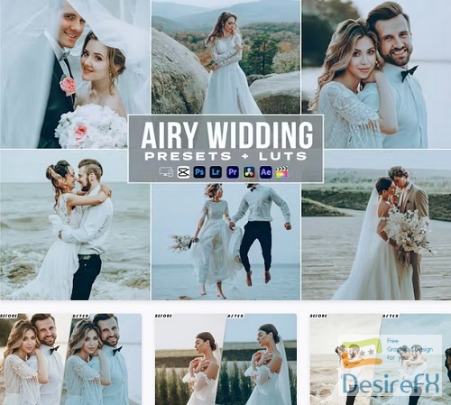 Airy Wedding Presets And luts Videos Premiere Pro - 96L9KKB
