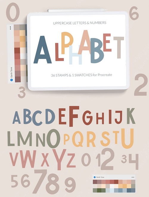 Alphabet letters. ABC stamps - 10179738