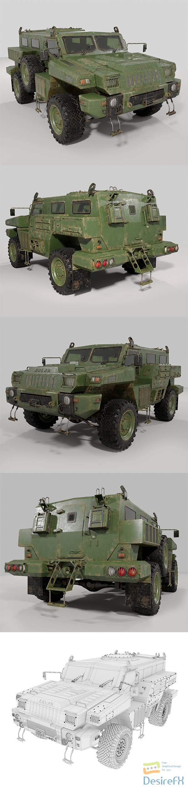 Armored Car Marauder Arlan 3D Model