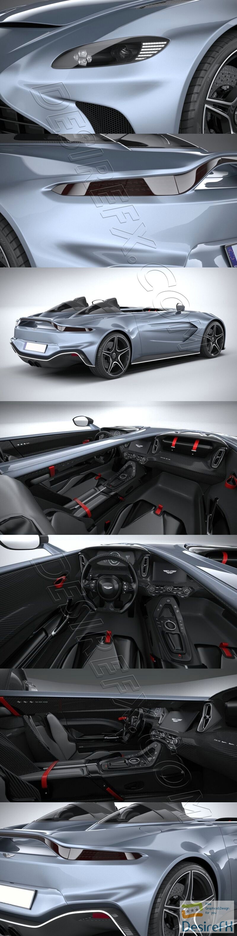 Aston Martin V12 Speedster 2021 3D Model
