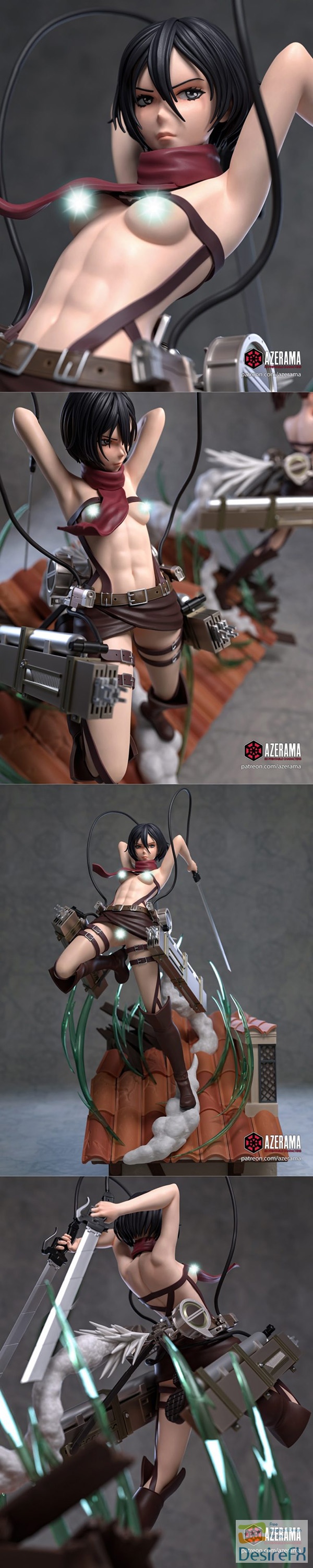 Azerama – Mikasa Ackerman – 3D Print