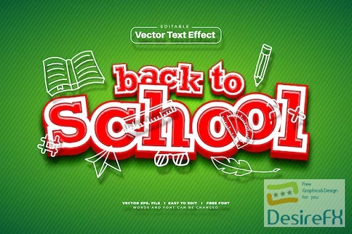 Back To School Vector Text Effect - ZS4T3WE