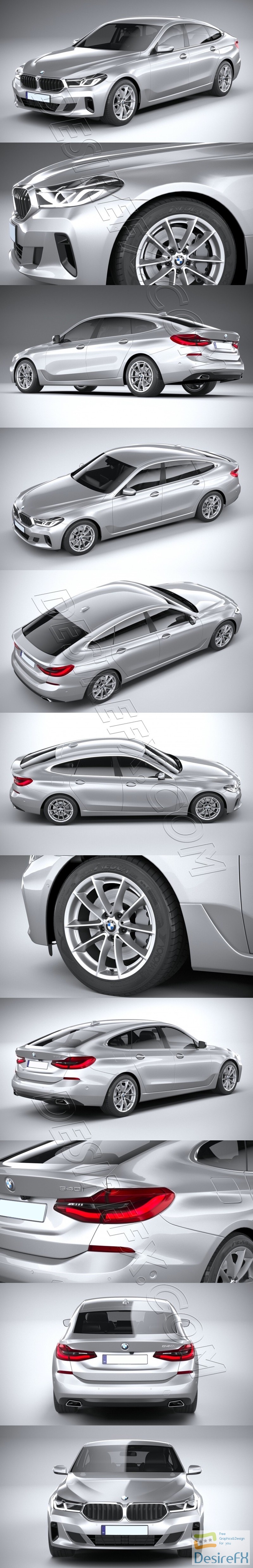 BMW 6-Series GT 2020 3D Model