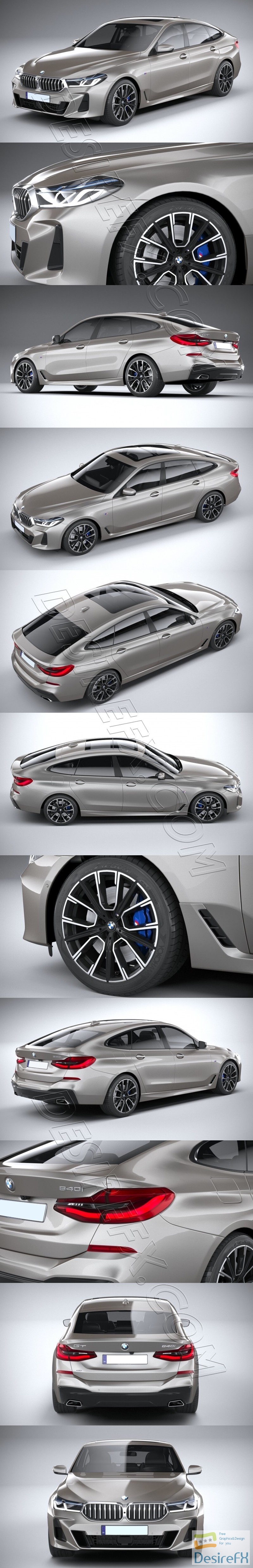 BMW 6-Series GT M-sport 2020 3D Model