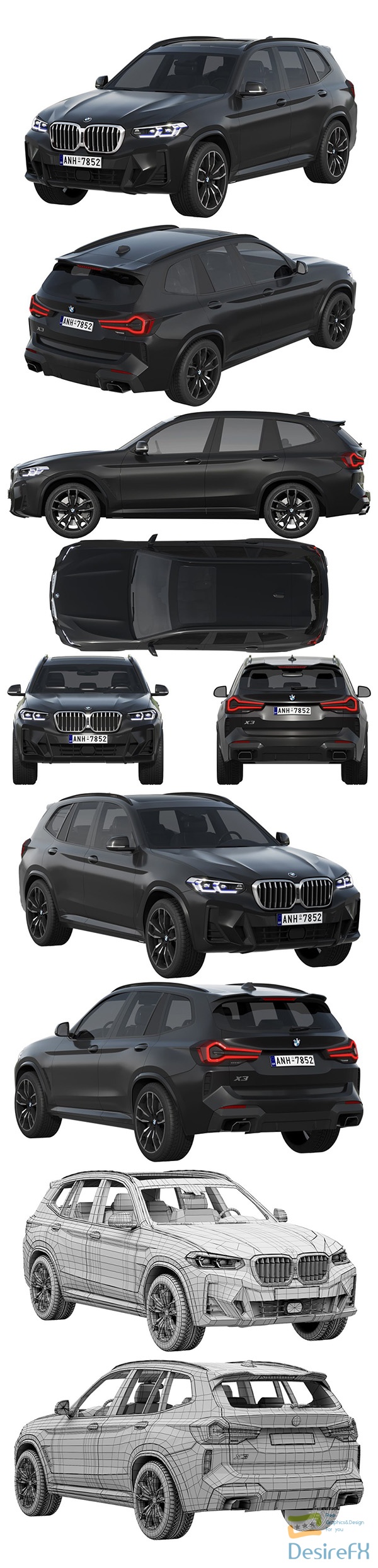 BMW X3 2022 3D Model