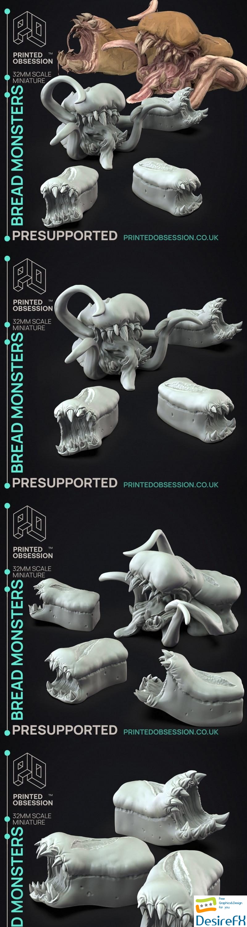 Bread Monsters - 3D Print