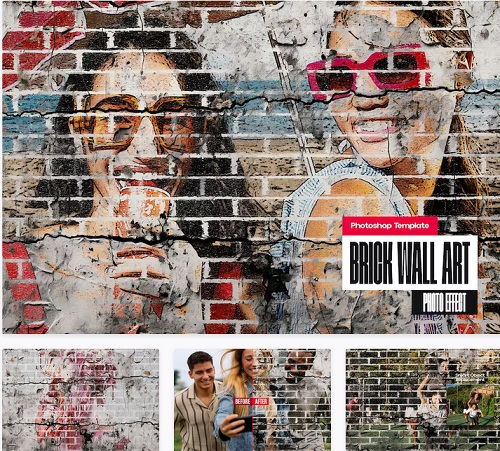 Brick Wall Art Photo Effect - WA7TQ6X
