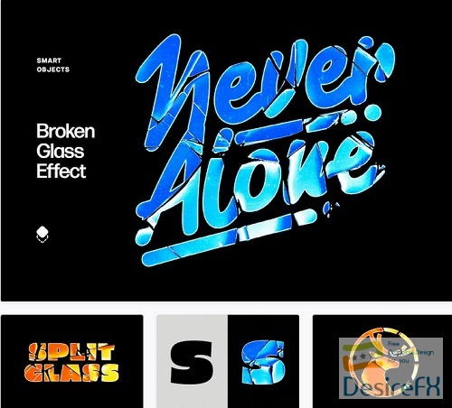 Broken Glass Text & Logo Effect - 91972911