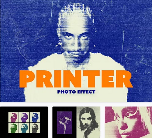 Broken Printer Photo Effect - 91895311