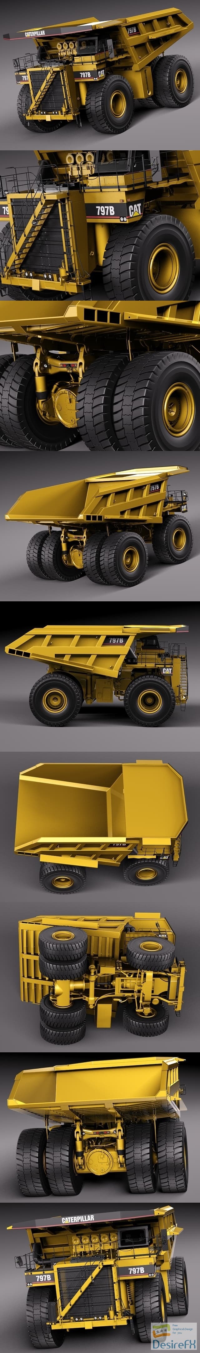 CAT Haul Truck 797B 3D Model