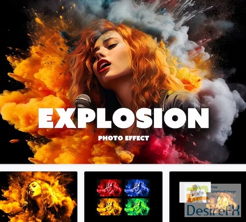 Cinematic Explosion Photo Effect - 91720572