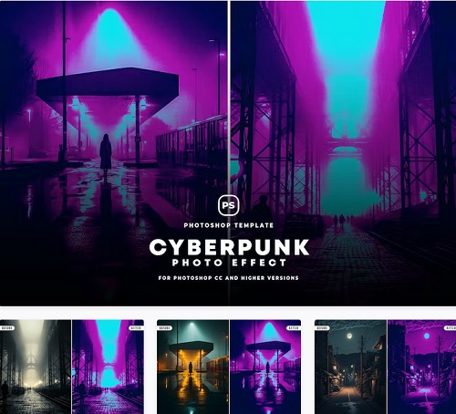 Cyberpunk Photo Effect - AJC668N