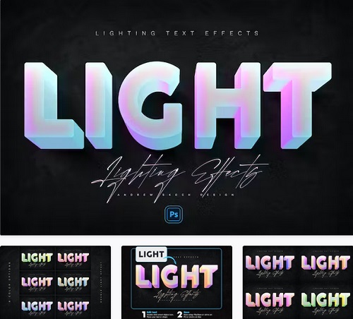 Double Light Text Effects - 91890532