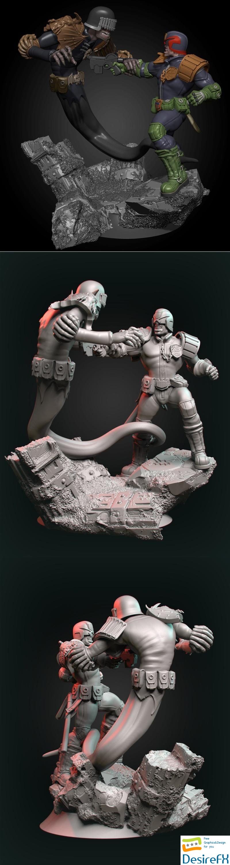Dredd Vs Death 3D Print